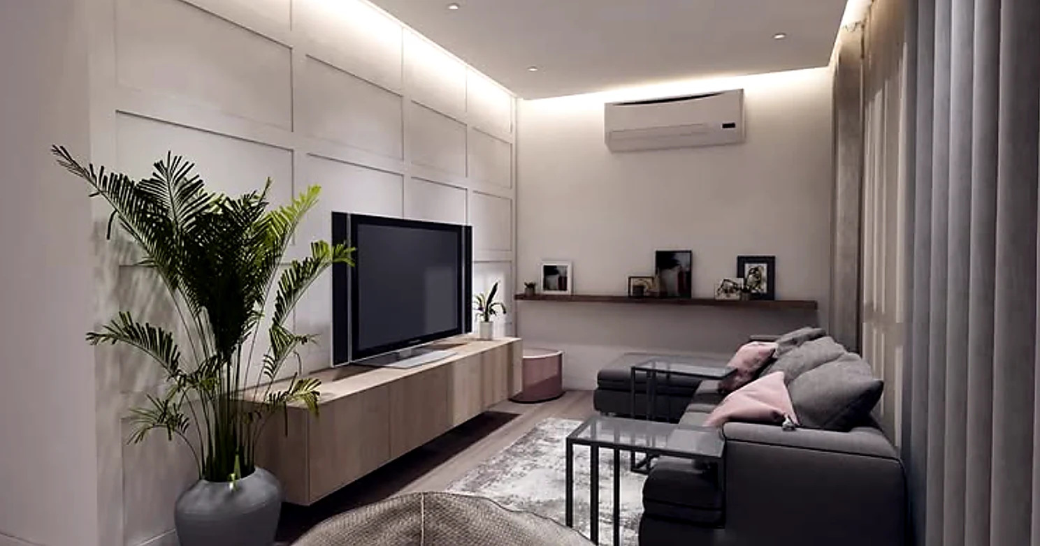 Calm TV Living Room